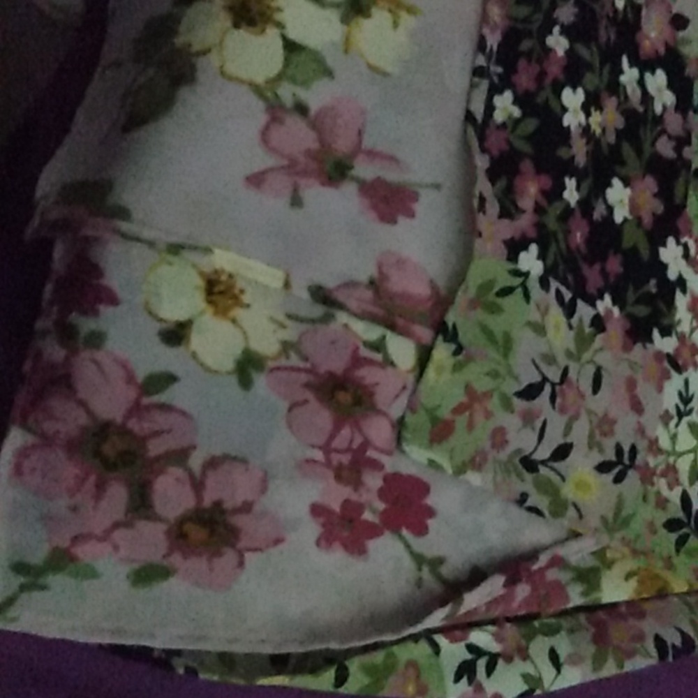 Patchwork dress size 10 petite, sleeveless, lined with a lilac floral pattern - Picture 9 of 12